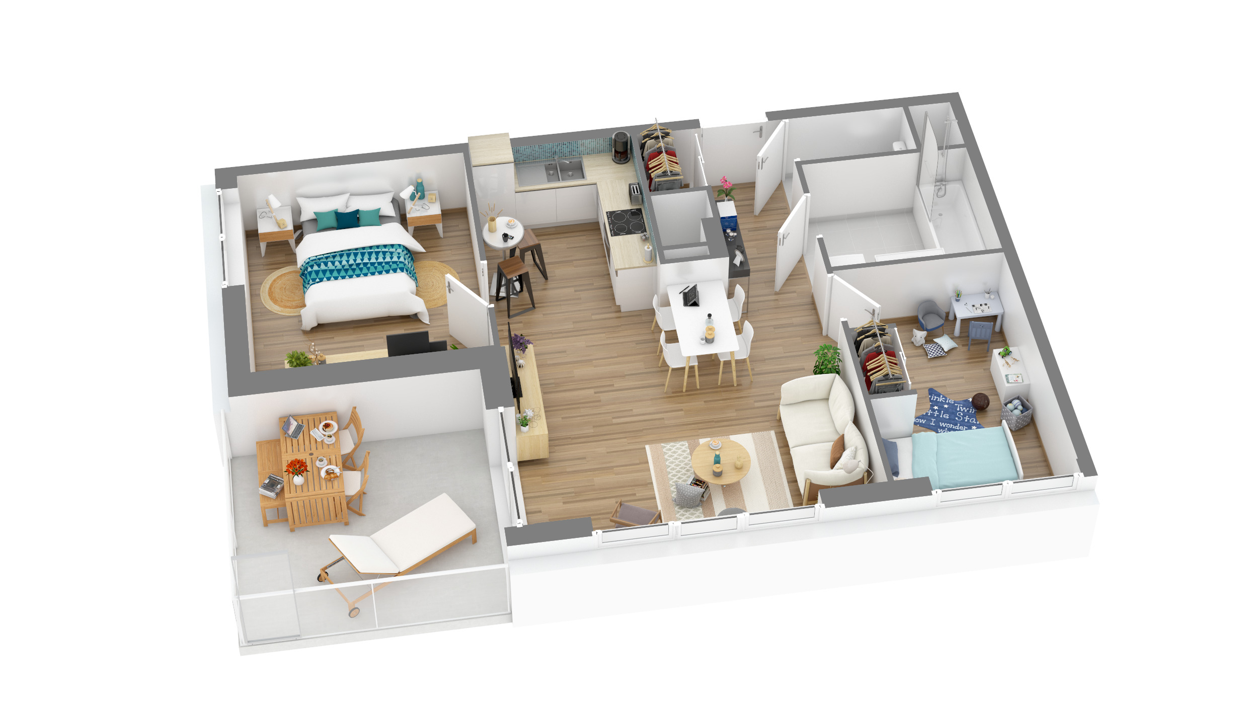 
																			3 pièces - 
																		13ème étage - 62m² - 950,45 € - Photo #8