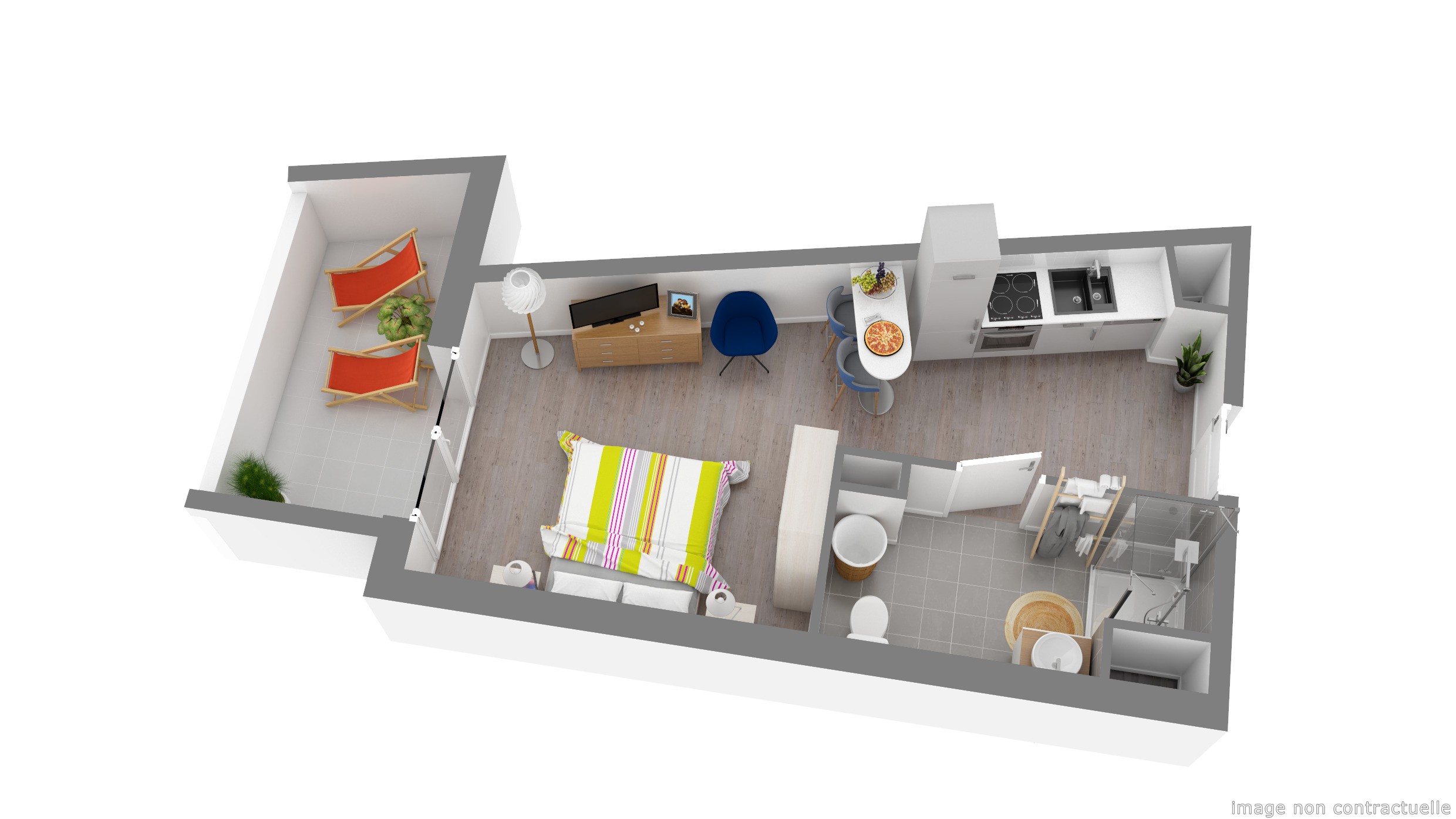 
																			1 pièce - 
																		4ème étage - 33m² - 516,20 € - Photo #0
