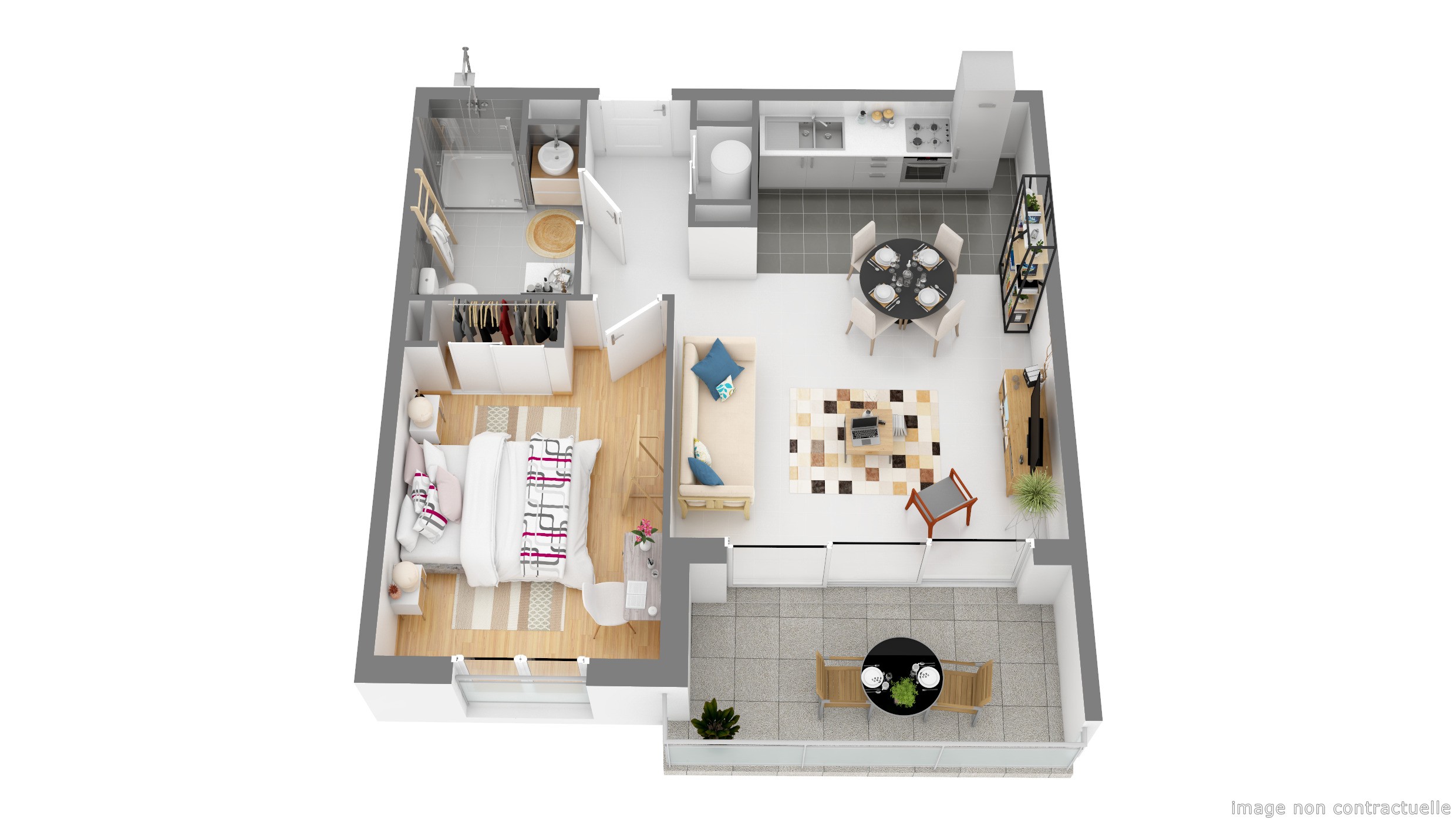 
																			2 pièces - 
																		RDC - 42m² - 603,71 € - Photo #5