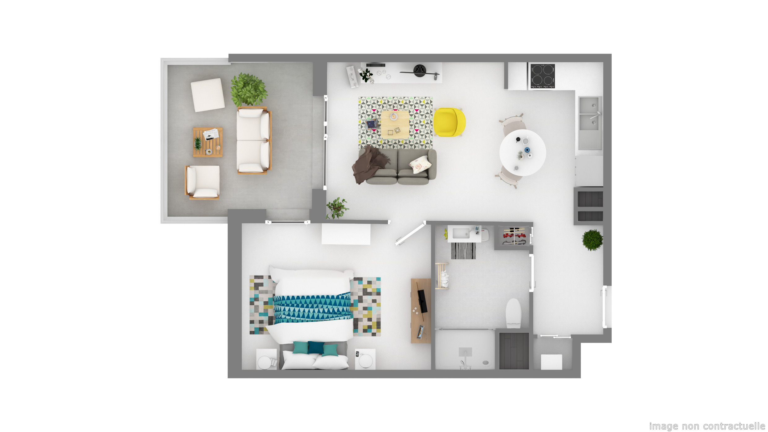 
																			3 pièces - 
																		3ème étage - 70m² - 942,36 € - Photo #5